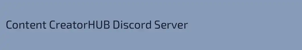 Content CreatorHUB Discord Server
